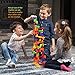 MetroTen Marble Run Toy Maze Ball Game Set for Kids, 130 Pieces with 30 Marbles, Race Coaster Educational Construction Building Blocks by
