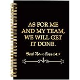 ANIANG Team Gifts for Employees Coworkers Spiral Notebook, Inspirational Journal, Appreciation Gifts 5.5"x8.3" 164pages Lined Notebooks College Ruled, As for Me and My Team Notebook for Office School
