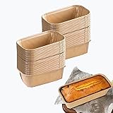 50Pcs Paper Loaf Pans for Baking, Parchment Cupcake