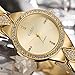 Ladies Crystal Bracelet Dress Wrist Watch for Women - Female Gold