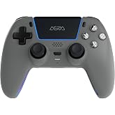 ASRVA Grey Wireless Gaming Controller Compatible with PlayStation 5, PC, Steam, Hall Effect Joystick &amp; Triggers, 1000mAh, 6-Axis Gyro, Programmable Back Buttons