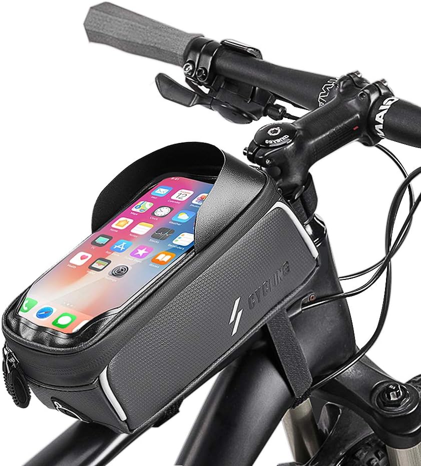 Reflektierend Fahrrad Oberrohrtasche für Smartphone unter