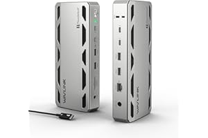 WAVLINK Thunderbolt 5 Dock, 12-in-1 TB5 Docking Station with 120Gbps Max Transfer, 140W PD, 2.5G Ethernet port, 4x USB-A 3.2 