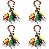 40 PCS Alligator Clips Electrical, 5-Color 21.5inch Test Leads with Alligator Clips, Stamping Jumper Wires for Electrical Testing, Circuit Connection, Experiment