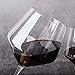 TRIANGLE 23oz, Hand Blown Lead-free Crystal Glass Burgundy/Pinot Noir Red Wine Glasses, Set of 2, Large Bowl and Long Stem, Wedding Gift Set