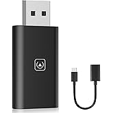 Apple MFi Certified Wireless CarPlay Adapter for iPhone, 5GHz Wireless Carplay Dongle, Convert Wired to Wireless CarPlay, for Factory Wired CarPlay Cars from 2015, Plug & Play (Black)
