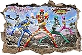 POWER RANGERS DINO SUPER CHARGE Smashed Wall Decal Removable Wall Sticker H207, Regular