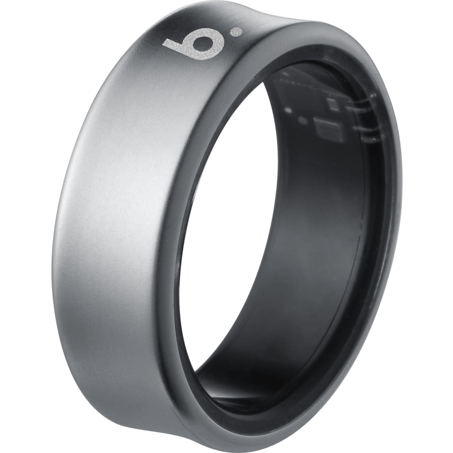 b.ring スマートリング チタン製 健康管理 睡眠管理 最大7日間持続 Android iPhone対応 ブリング 専用アプリ 超軽量 マット IP68 防水 歩数計 日本語取扱説明書/チタンシルバー US8号（日本基準16〜17号/内周57.0mm）商品画像