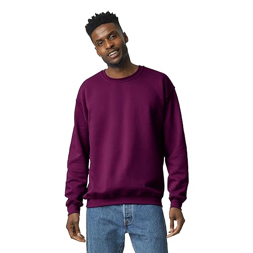 Gildan Adult Fleece Crewneck Sweatshirt, Style G18000, Multipack, Maroon  (1-Pack), 3X-Large in Oman Whizz Active Sweatshirts