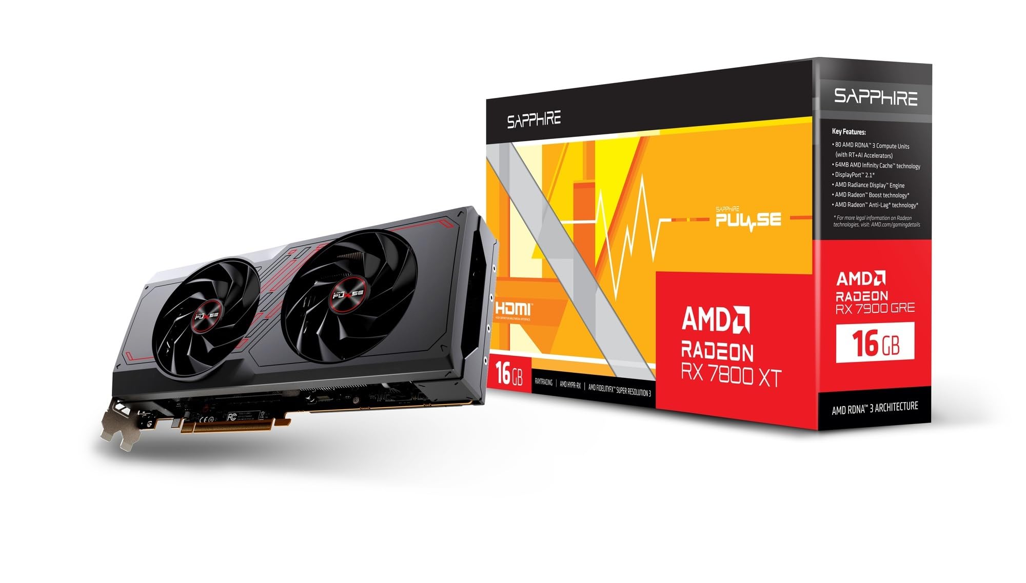 Sapphire Technology SAPPHIRE PULSE Radeon RX 7800 XT GAMING 16GB GDDR6 サファイアテクノロジーの商品画像