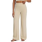 G4Free BareFeel No Front Seam Straight Leggings for Women High Waisted Wide Leg Yoga Pants 29"/31"/33"