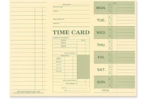 NextDayLabels - Employee Attendance Weekly Time Card (Pack of 250)
