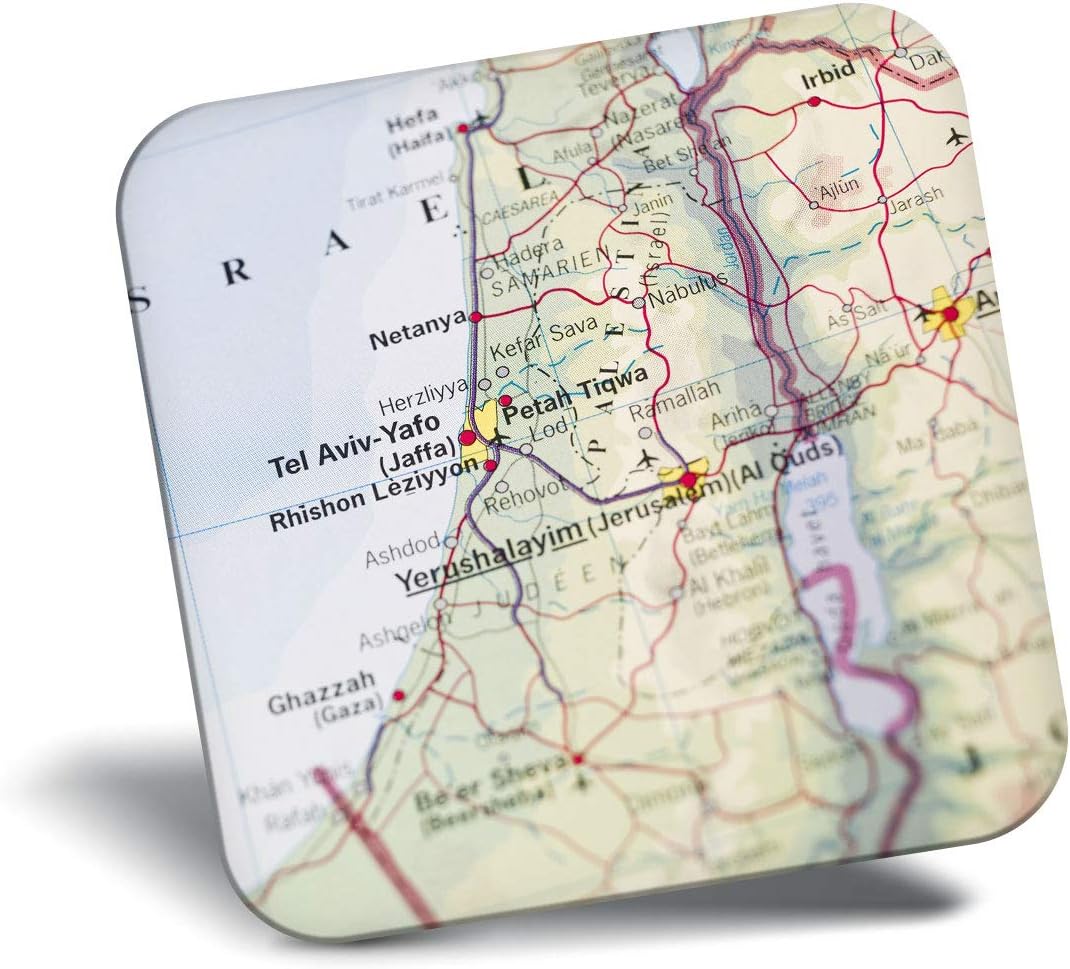 Destination Vinyl ltd Awesome Fridge Magnet - Israel Travel Map Airport 3660