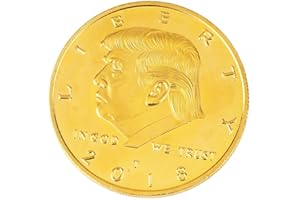 Novobey Donald Trump Gold Coin, 2018 Gold Plated Collectable Coin, 45th President (Gold - 1 Pack)