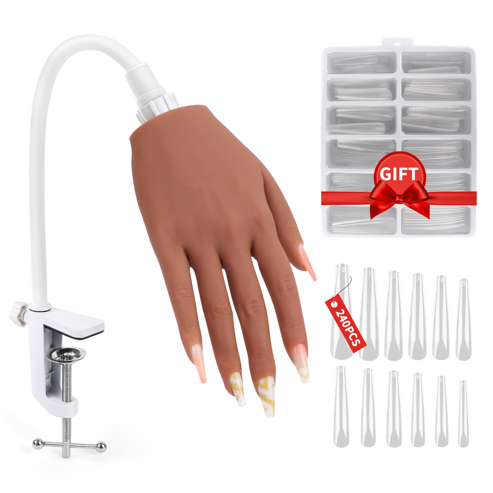 Photo 1 of ***(PART ONLY- MISSING PIECES -SELLING AS THIS SINGLE PART)*** 
LIONVISON Practice Hand for Acrylic Nails, Silicone Nail Hand Practice, Flexible Fingers Fake Training Hand False Mannequin Hands for Nail Practice, Hand Model Kit for Nail Supplies Manicure 