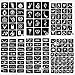 6 Sheet Small Reusable Tattoo Stencils Temporary Tattoo Templates for Henna/Airbrush / Face Paint/Glitter