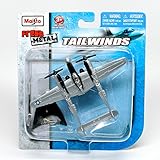 Lockheed P-38 Lightning WWII Fighter Aircraft * Tailwinds * 2011 Maisto Fresh Metal Series Die-Cast Airplane Collection