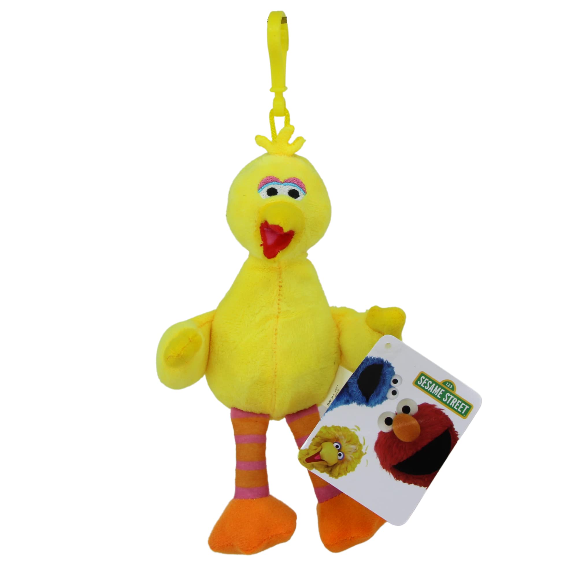 Whitehouse Leisure Sesame Street - Super Soft Gift Quality Plush Bag Clip/Key Clip 6619-7" 18cm Big Bird