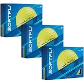 Maxfli SoftFli Golf Balls &ndash; 36-Pack Gloss Yellow | Soft Feel Low Compression Golf Balls for Distance &amp; Control | Durable Ionomer Cover | Ideal for Beginners &amp; Recreational Golfers