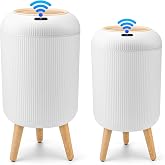 Pukomc 2 Pack Automatic Trash Can 12L /3 Gallon and 10L /2.64 Gallon | Bathroom Trash Bin with Lid Touchless Small Smart Motion Sensor Garbage Cans for Kitchen, Bathroom,Living Room and Bedroom