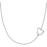 EVER FAITH 925 Sterling Silver Dainty Sideways Choker Necklace Adjustable Chain Jewelry for Women
