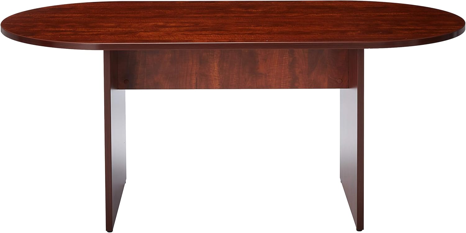 Lorell Oval Conference Table, Top and Base, 72 by 36 by 29-1/2-Inch, Cherry: Furniture & Decor