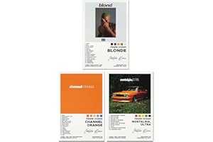 Bkioqoh A Set of 3 canvas posters,Frank Poster Ocean Blonde Poster Channel Orange Poster, Album Aesthetics 3 Piece Set,8x12IN Canvas Prints Unframed Set of 3