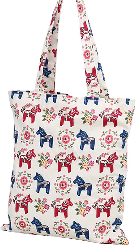 Flowertree Women's Cute Animal Print Canvas Tote Bag (L055