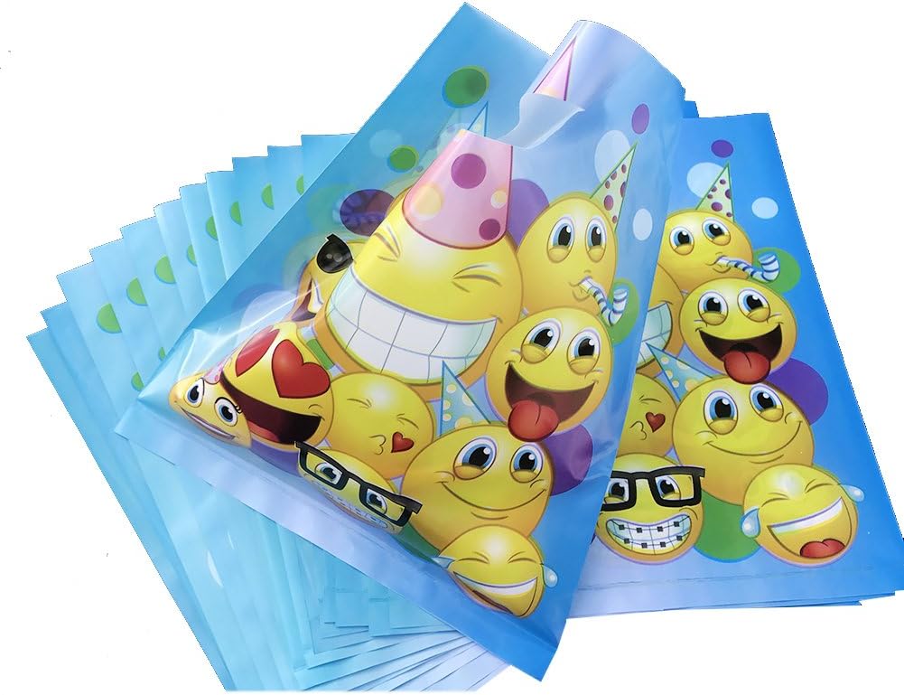 Emoji Treat Bags for Childrens Birthday Party Favors, 36pcs
