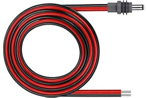 DC5521 DC Power Cable for Starlink Mini, 14AWG 5.5x2.1mm/0.22x0.08 Inch Waterproof Male Plug to Bare Wire Pigtails 9.84 Feet/