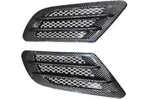 KACEPAR Exterior Car Air Flow Fender Side Vent Decoration Sticker, Front Side Fender Air Vent Grille Decoration Cover Trim, Universal Fit Pair, Carbon Fiber