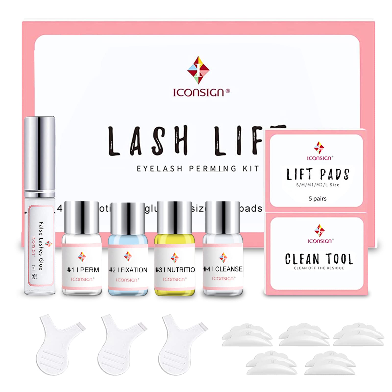 Bestauty Professional Lash Lift Kit, Eyelash Perm Kit, Tools for Lash Lift Eyelash Extensions and Curling, Semi-Permanent Curling Perming Wave Suitable for Home Salon