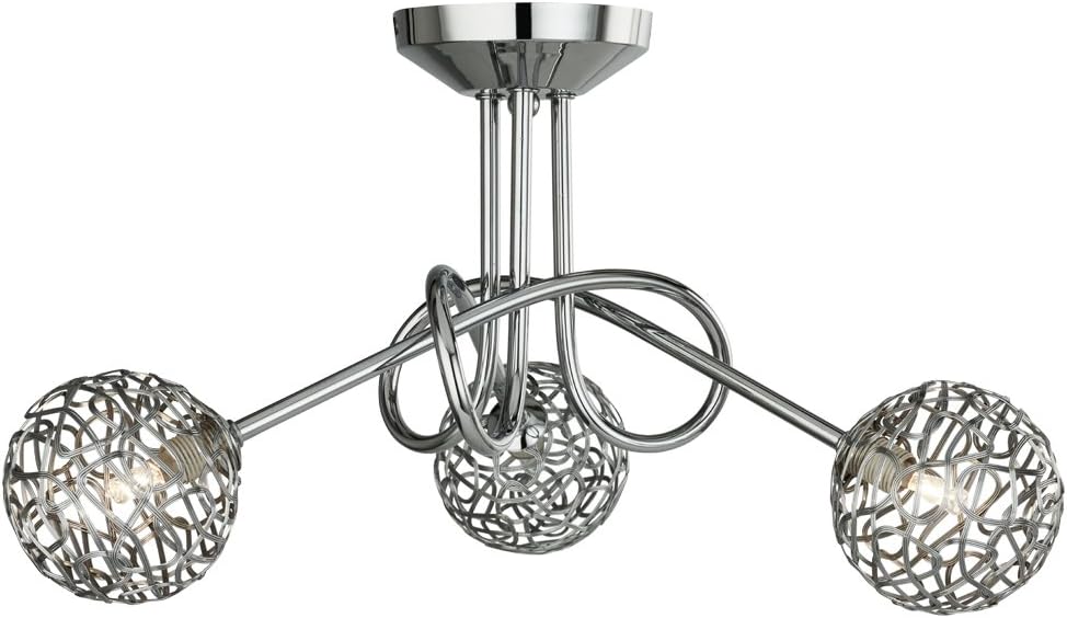 PAGAZZI Kesha 3 Light Ceiling Light Polished Chrome PG14674 Amazon.co