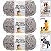 Bernat Baby Blanket Tiny 3 Pack 100 Percent Polyester Gauge Medium 4 Worsted Bundle (Gray Owl)