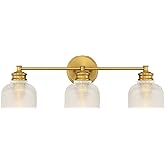 Meridian M80035NB Vanity, 3-Light 180 Total Watts, Natural Brass