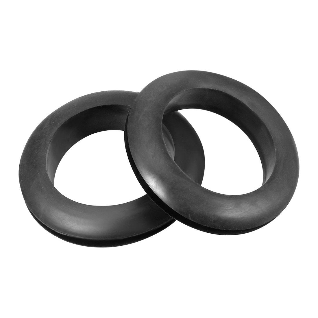 sourcingmap Wire Protector Oil Resistant Armature Rubber Grommet 40mm Inner Dia 10pcs Black