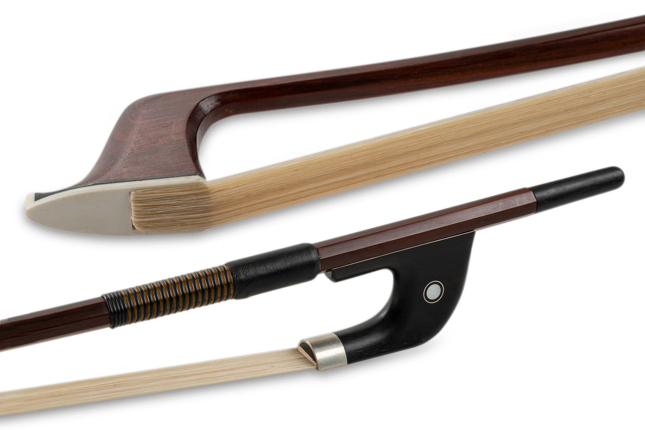 PURE GEWA 404816 double bass bow, brasil wood, Massaranduba, 1/2, octagonal stick, german model