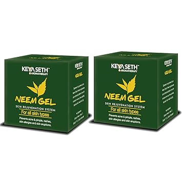 KEYA SETH AROMATHERAPY Neem Gel Moisturerizer for Oily skin Pimple Acne and Rash Free Skin (Combo Pack of 2)