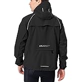 Men's Cycling Running Rain Jacket Lightweight Waterproof Biking Hiking Windbreaker Raincoat Reflective Packable