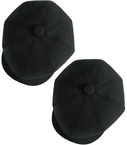 Classic 8 Panel Wool Tweed Newsboy Gatsby Ivy Cap Golf Cabbie