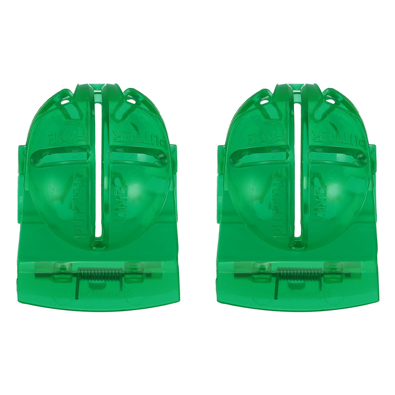 PATIKIL Golf Ball Line Marker Tool, 2 Pack Golf Ball Alignment Marking Tool Golf Ball Liner with Line Marker Stencil for Putting Ball Marker, Green