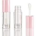 COSIDEA 50pcs Empty Pink 6ml big doe foot wand lip gloss tubes Round Chunky lipgloss tubes containers wholesale with thick large wand