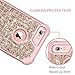 Hekodonk Compatible iPhone 6s Case, iPhone 6 Case, 3D Luxury Sparkle Glitter Shiny Heavy Duty Shockproof Full-Body Protective High Impact Hybrid Cover for Apple iPhone 6 /6s - Bling Rose Gold
