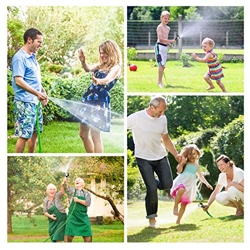 HooSeen Expandable Garden Hose, 75ft Flexible Kink-Free Water Hose with Double Latex Core, 3/4" Solid Nickel Plating Fitting and Shut Off Valve,Expanding Garden Hose for Watering