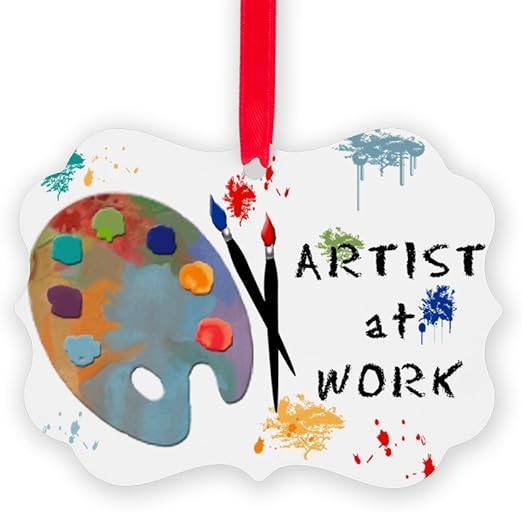 Amazon Com Cafepress Artist At Work Christmas Ornament