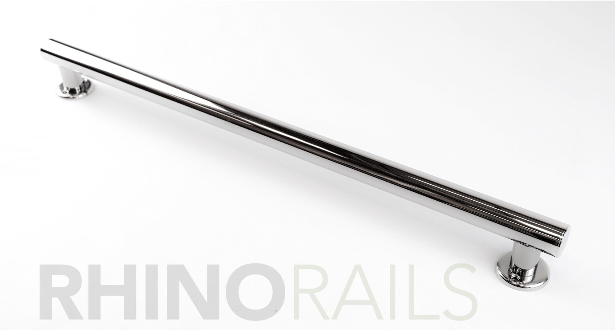 Rhinorails 700mm Stainless Steel Grab Rail | Ideal for Providing Mobility Support in the Bathroom | Polished to a Mirror-Like Finish