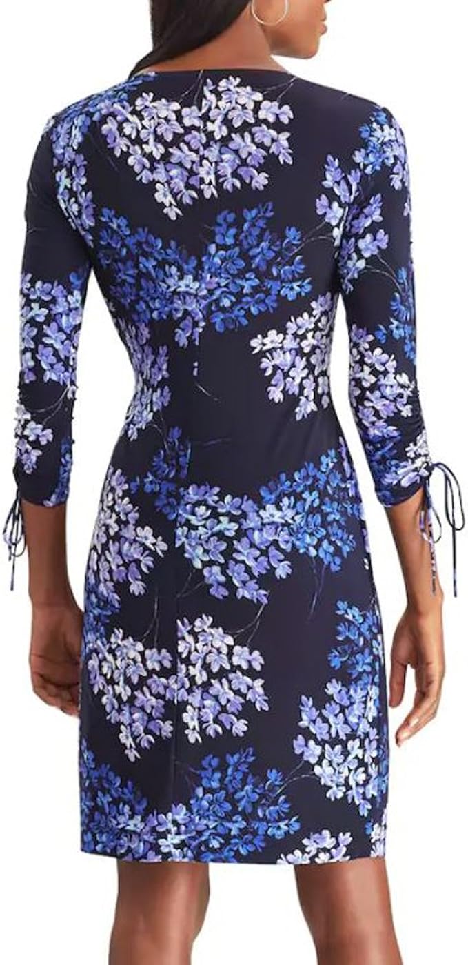 chaps faux wrap dress