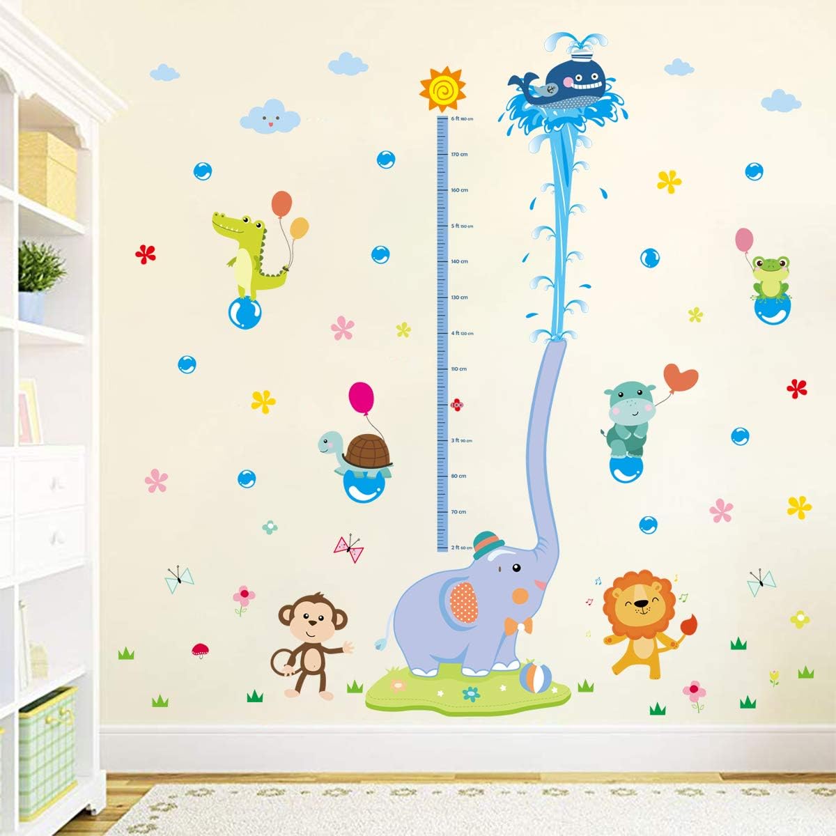 Home & Garden Growth Chart For Kids Wall Sticker Decal Height Room