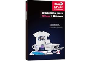 Koala Sublimation Paper 8.5X14 inches 120gsm 120 Sheets for Personalize Your Gift Compatible with Inkjet Printer Sublimation 