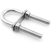 heyous Stainless Steel Marine Boat Stern Bow Eye Tie Down U Bolt 1/2" Dia 3" Thread Length Boat Accessories Marine U Bolt